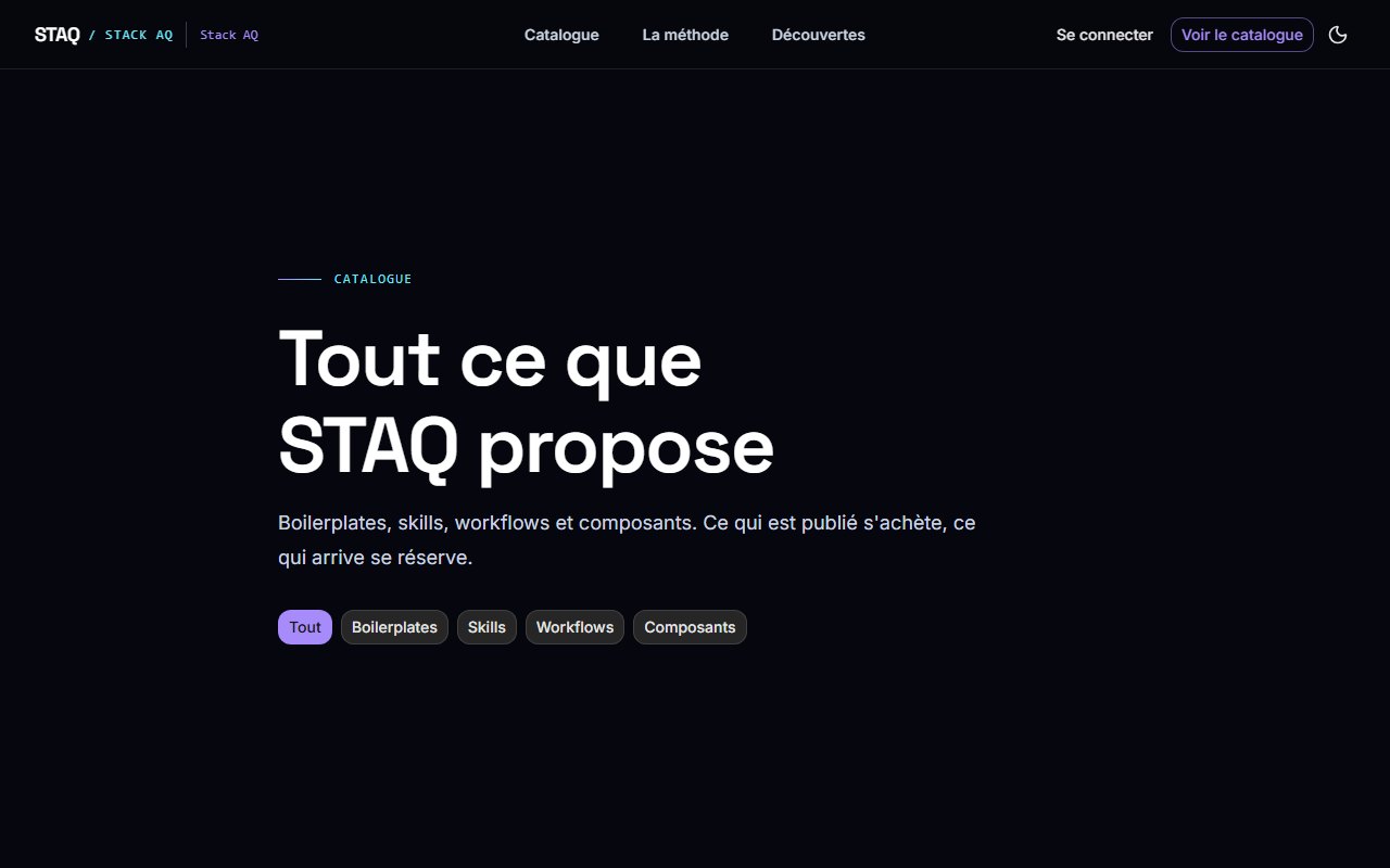 Actual capture of public catalog STAQ